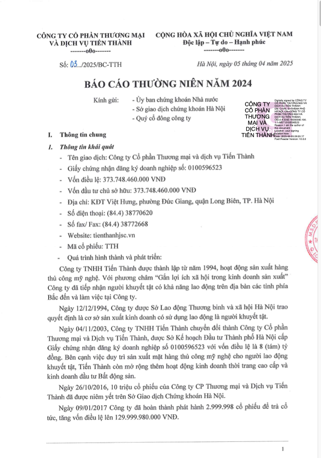 Báo cáo thường niên năm 2024